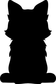 Doodle dog Cartoon stencil vector