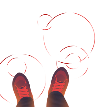 He walks on the rainy ground at night png