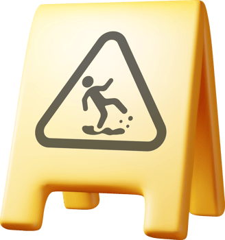 3d plastic wet floor sign png