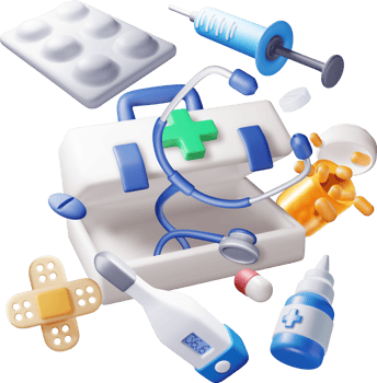 3d medicine icon set, medical collection png