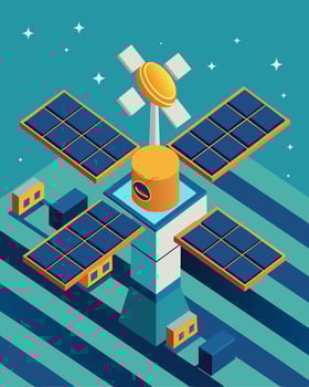 The precision and order of the solar panel array is striking from above a testament to human ingenuity and progress.. illustration. vector