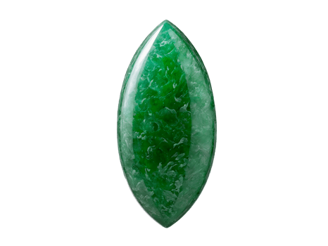 Jadeite A polished jadeite stone with a deep green color levitating to showcase its use png