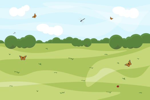 Summer or spring landscape. Space for text. illustration vector