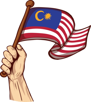 Handdrawn Malaysia Independence Day png