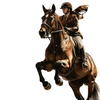 Women riding a horse isolated on transparent background png