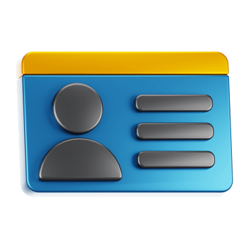 3d rendering profile with cartoon style. 3d social media icon concept png