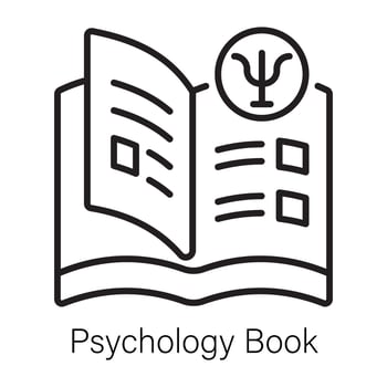 psychological book icon designed in line style vector
