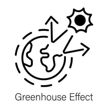 A line style icon denoting biofuel refinery vector
