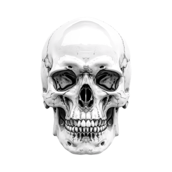 Halloween Horror Human Skull on Transparent Background png