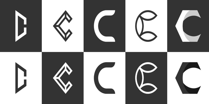 Letter C logo collection. Premium vector