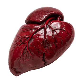 3D Human Liver on Transparent Background png