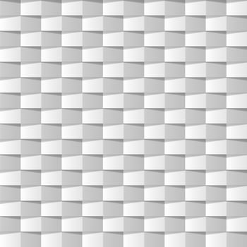 Decorative elegant seamless geometric pattern. White and gray repeatable tile 3d texture. Creative modern paper background vector
