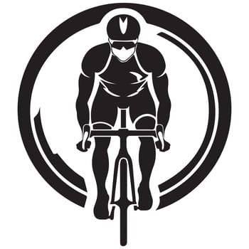 Cyclist riding illustration vector