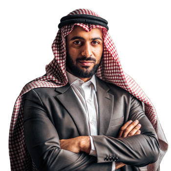 Arab Businessman With Arms Crossed In Formal Attire png