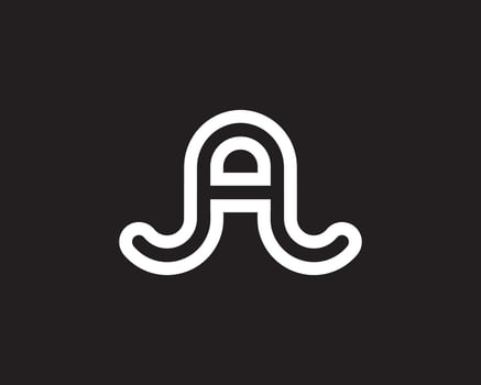 A Letter Logo, AJ Letter Logo, A Logo vector