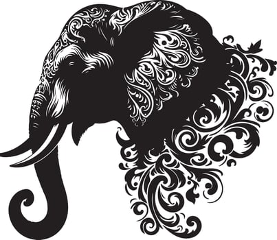 Elephant Silhouette illustration vector