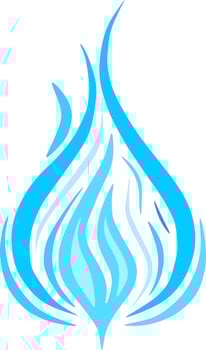 A blue flame illustration stock vector
