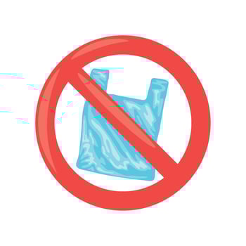free plastic bag stop vector