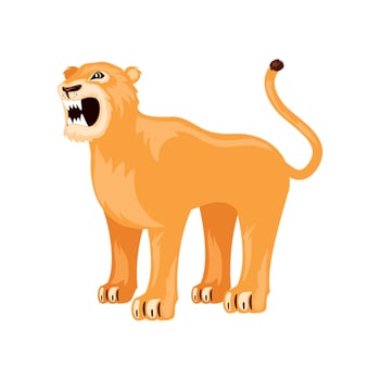 lion female feline vector