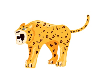 leopard animal cartoon vector