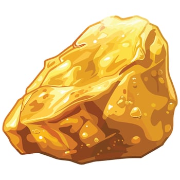 Shiny gold nugget illustration vector