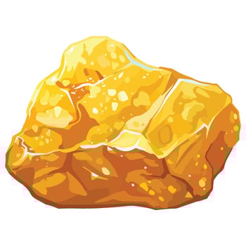 Shiny gold nugget illustration vector