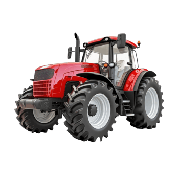 a red tractor on a transparent backgroundwhite background png