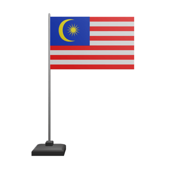 3 D illustration Malaysia Flag icon png
