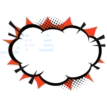 Retro Comic Cloud Explosion vector