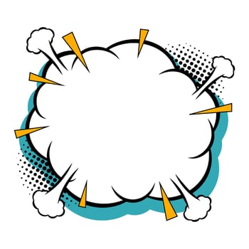 Retro Comic Cloud Explosion vector