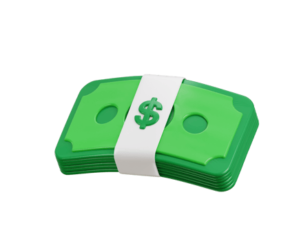 Money bundle icon 3d rendering illustration png