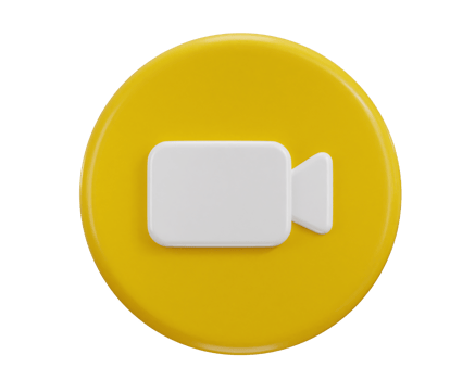 Cinematic camera icon 3d rendering illustration png