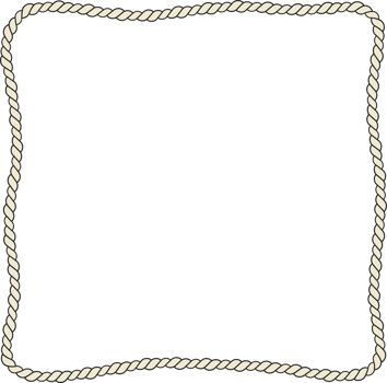 Rope border and frame. lasso twisted and crisscrossed until a square. png
