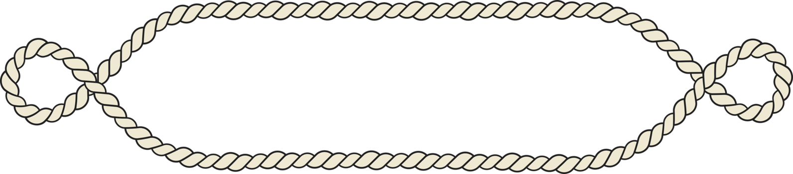 Rope border and frame. lasso twisted and crisscrossed until a rectangle. png