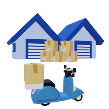 3 D illustration of product Distribution icon png