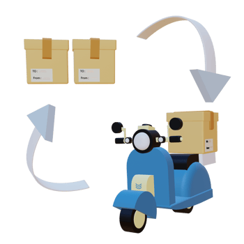 3 D illustration of product distribution icon png