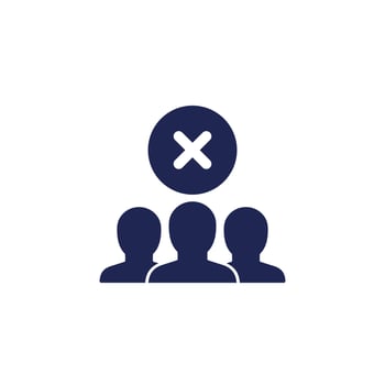 blocked users icon, pictogram vector