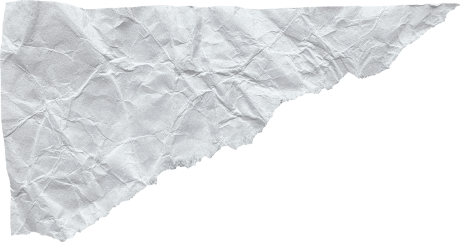 White Ripped Crumpled Paper Piece png