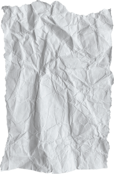 White Ripped Crumpled Paper Piece png