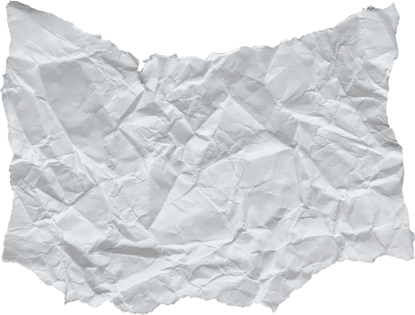 White Ripped Crumpled Paper Piece png