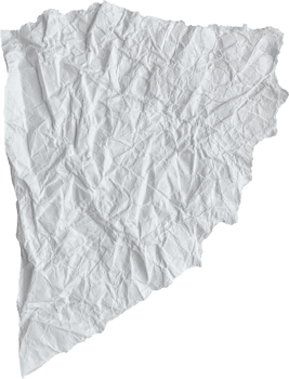 White Ripped Crumpled Paper Piece png