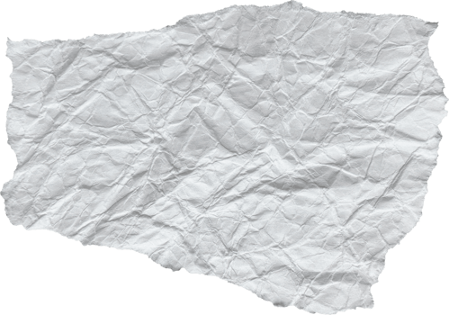 White Ripped Crumpled Paper Piece png