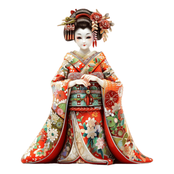 Cute Chinese Doll on Transparent Background png