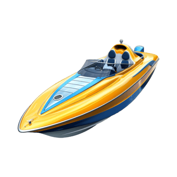 Surfing Boat on Transparent Background png