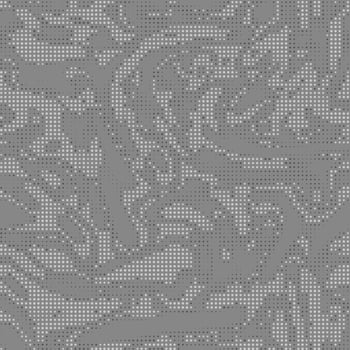 Fashionable digital dark camouflage pattern. Stylish military print for fabric, seamless monochrome background. Urban camo halftone dots black texture. Textile graphics vector