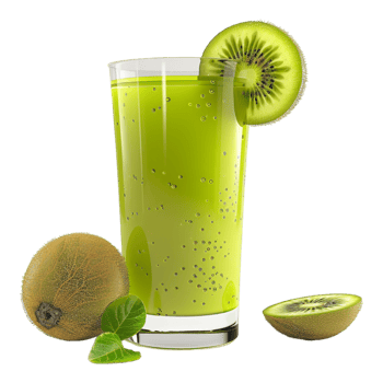Kiwi Juice Glass on Transparent Background png