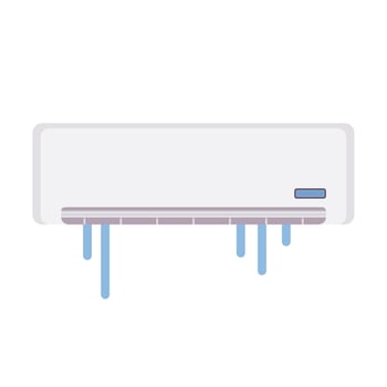 The air conditioner has dripping water. Air conditioner . vector