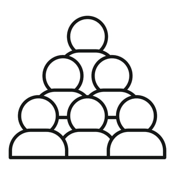 Group of people forming a pyramid for teamwork concept vector