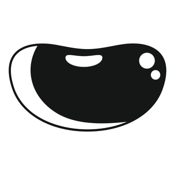 Black bean icon representing healthy eating and veganism vector