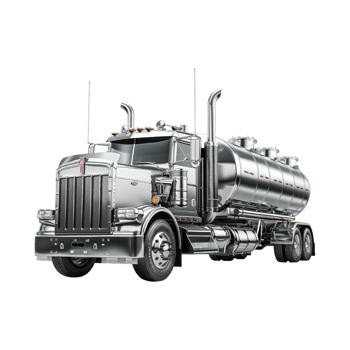 Silver American Truck on Transparent Background png